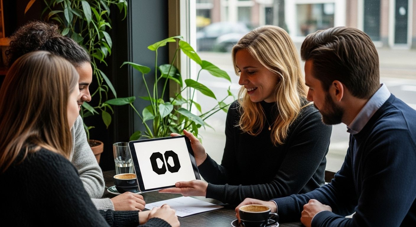 Eenvoudig logo presenteren café